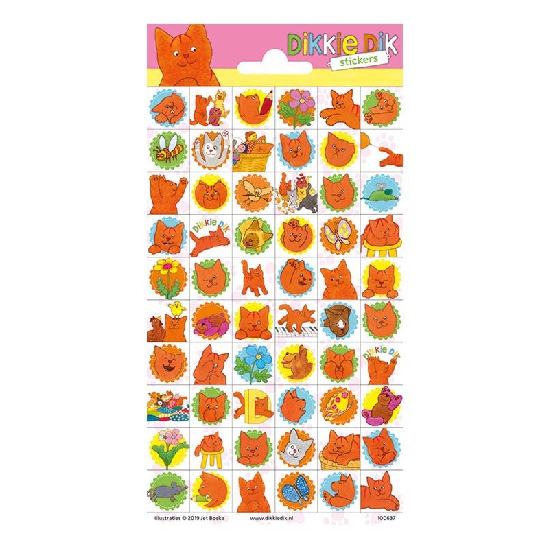 Stickervel Dikkie Dik
