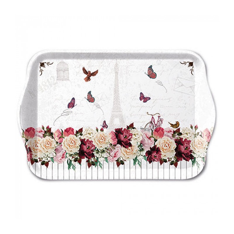 Ambiente Tray Melamine Romantic Paris 13x21cm