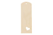 Boekenlegger met Hartvorm Triplex