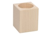 Waxinelichthouder Vierkant Beukenhout.