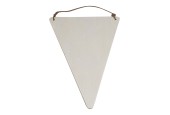 Houten Vlag Driehoek met Hanger, 19,5x15cm