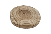 Decoratie Boomschijf Paulownia Hout Gebrand, Ø 20cm