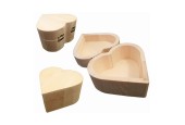 Houten Kistje Hartvorm, 10cm