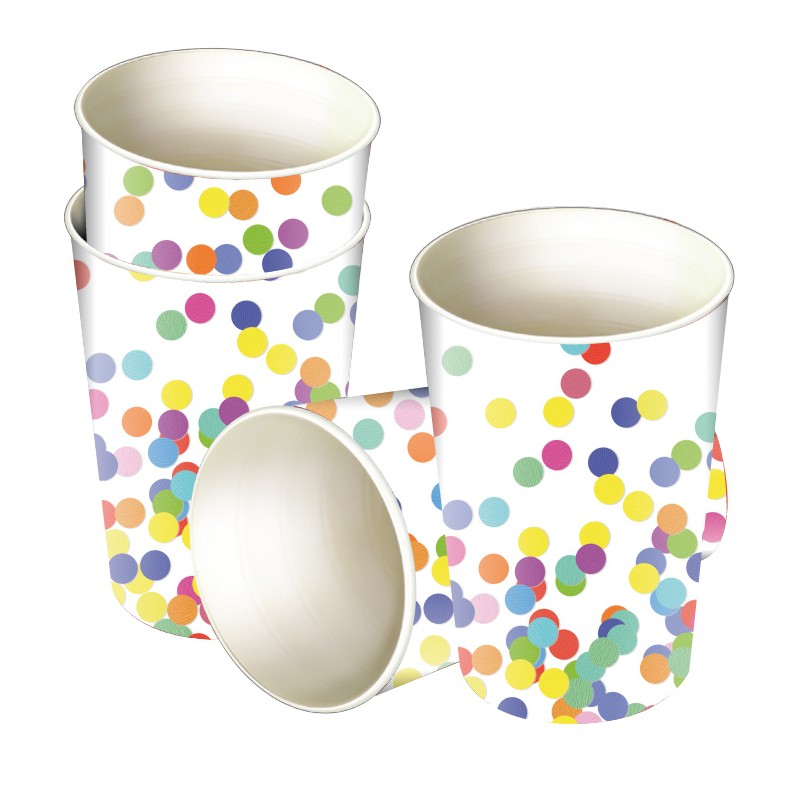 Bekers Confetti, 8st.