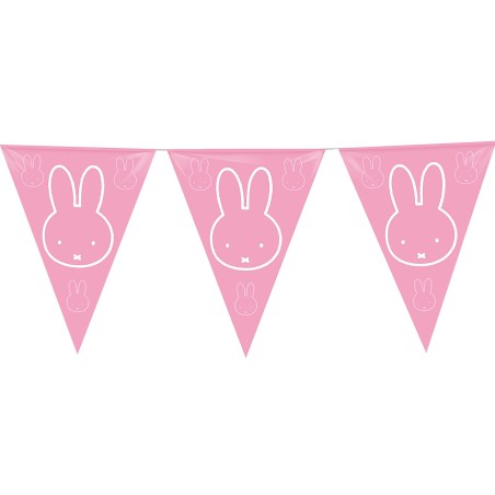 Vlaggenlijn Nijntje Roze, 10mtr.