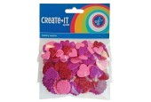 Foamstickers Hartjes en Rondjes, 132st.