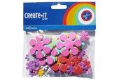 Foamstickers Bloemen, 70st.