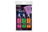 Textielverf Neon 3x30ml - Oranje, Groen, Roze