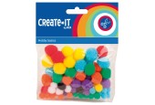 Gekleurde Pompoms, 78st.