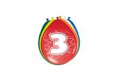 Cijfer Ballonnen 3 jaar, 8st.