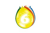 Cijfer Ballonnen 6 jaar, 8st.