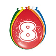 Cijfer Ballonnen 8 jaar, 8st.