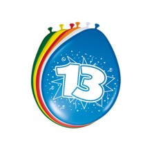Cijfer Ballonnen 13 jaar, 8st.
