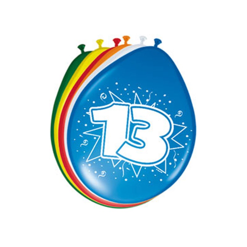 Cijfer Ballonnen 13 jaar, 8st.