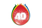 Cijfer Ballonnen 40 jaar, 8st.
