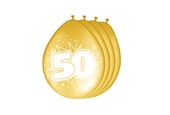 Cijfer Ballonnen 50 jaar Goud, 8st.