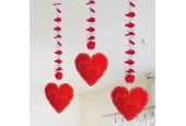 Hart Hangdecoratie, 3st.