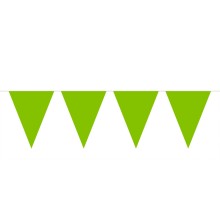 Limegroene Mini Vlaggenlijn, 3mtr.