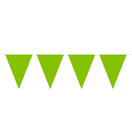 Limegroene Mini Vlaggenlijn, 3mtr.
