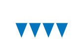 Blauwe Mini Vlaggenlijn, 3mtr.