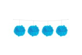 Blauwe Pompom Slinger
