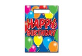 Uitdeelzakjes Ballonnen Happy Birthday, 8st.