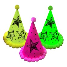 Neon Party Feesthoedjes, 3st.