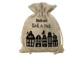Jute Cadeauzakje - Welkom Sint & Piet