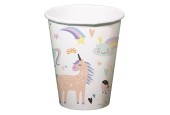 Papieren Bekers Unicorns & Rainbows 250ml, 6st.