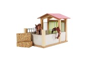 Kids Globe Paardenbox Hout 1:24