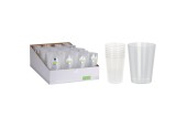 Excellent Houseware re-useable Drinkglas van kunststof 280ml set van 6 stuks Vaatwasserbestendig