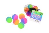 John Toy 2-kleurige Neon Stuiterballen 6 Stuks In Net