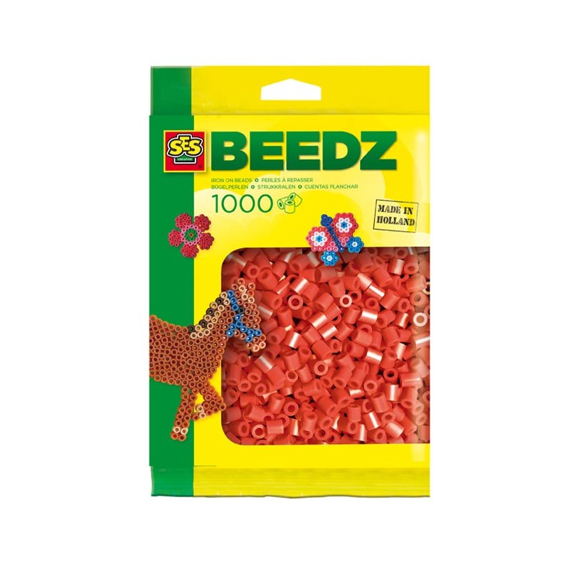 SES Strijkkralen - Rood, 1000st.
