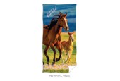 Strandlaken Paard en Veulen Katoen, 70x140cm