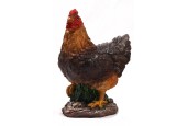 Image de jardin Poulet petit marron 14x8x17cm