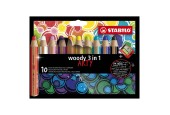 STABILO Woody ARTY Kleurpotloden - 10 Kleuren + Puntenslijpe