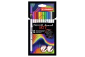 STABILO Pen 68 Brush ARTY Viltstiften, 12st.