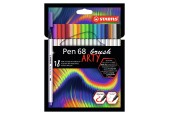 STABILO Pen 68 Brush ARTY Viltstiften, 18st.