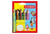 STABILO Woody 3in1 Duo met Puntenslijper, 6dlg.