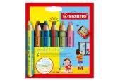 STABILO Woody 3in1 Duo met Puntenslijper, 7dlg.