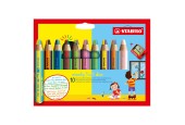 STABILO Woody 3in1 Duo met Puntenslijper, 11dlg.