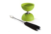 Rubber Diabolo met Aluminium Stokken - Groen