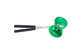 Rubber Diabolo met Stokken - Donkergroen