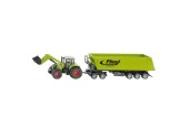 Siku 1949 Tractor met Frontlader, Dolly en Kiepwagen 1:50