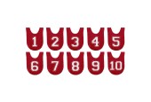 Sport Hesjes Rood met Cijfers, 10st.