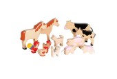 Goki Houten Boerderijdierenset, 12dlg.
