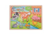 Goki Houten Legpuzzel - Op de Boerderij, 48st.
