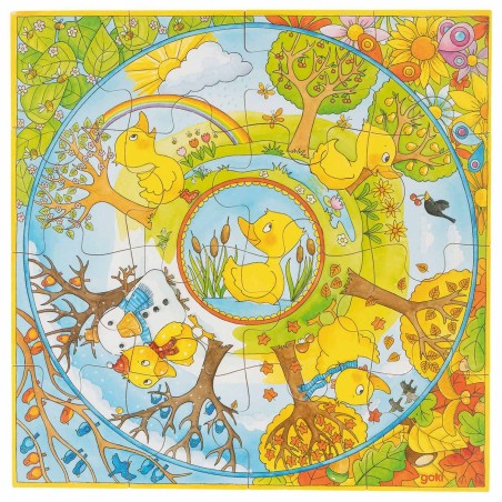 Goki Houten Seizoenenpuzzel XL, 16st.