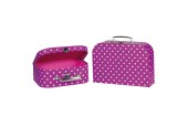 Goki Koffer Paars Met Witte Stippen, 2 St.