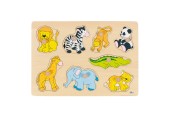Goki Houten Noppenpuzzel Wilde Dieren